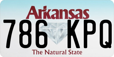 AR license plate 786KPQ