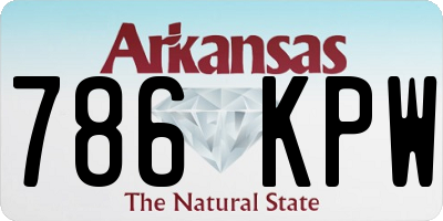 AR license plate 786KPW
