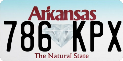 AR license plate 786KPX