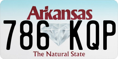 AR license plate 786KQP