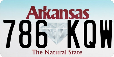 AR license plate 786KQW