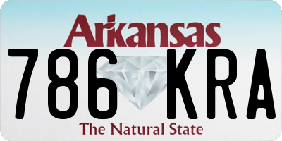 AR license plate 786KRA