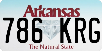 AR license plate 786KRG