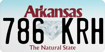 AR license plate 786KRH