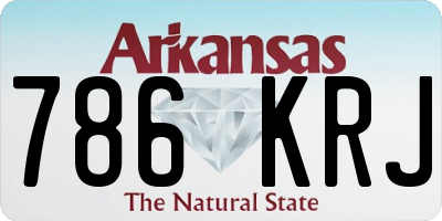 AR license plate 786KRJ