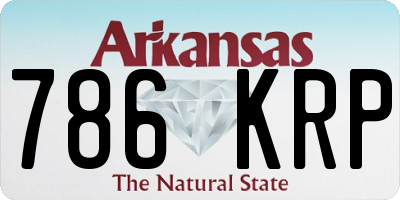 AR license plate 786KRP