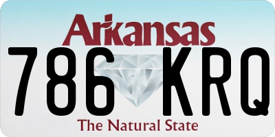 AR license plate 786KRQ