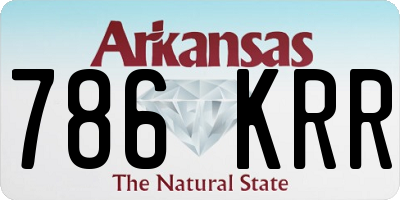 AR license plate 786KRR