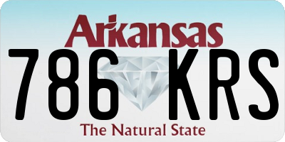 AR license plate 786KRS