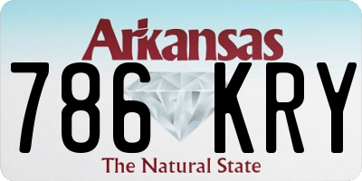 AR license plate 786KRY