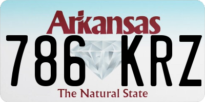 AR license plate 786KRZ