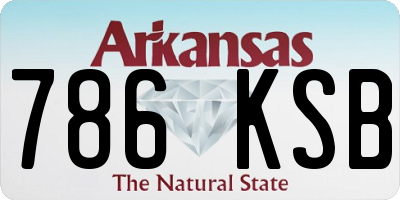 AR license plate 786KSB