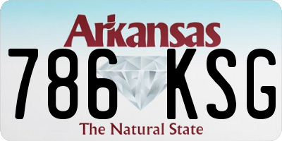 AR license plate 786KSG