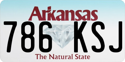 AR license plate 786KSJ