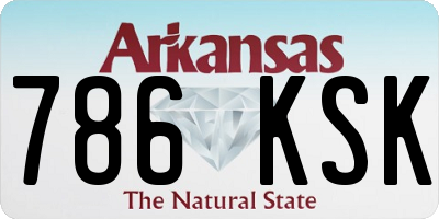 AR license plate 786KSK