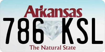 AR license plate 786KSL