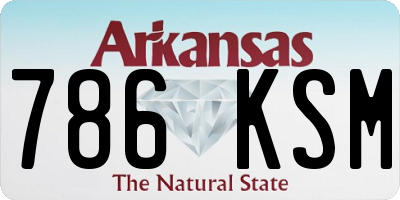AR license plate 786KSM