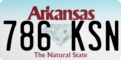 AR license plate 786KSN