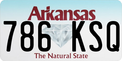 AR license plate 786KSQ