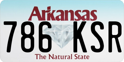 AR license plate 786KSR