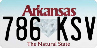 AR license plate 786KSV