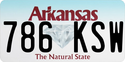 AR license plate 786KSW