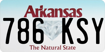 AR license plate 786KSY