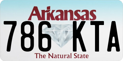 AR license plate 786KTA