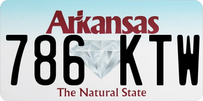 AR license plate 786KTW