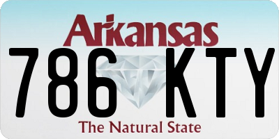 AR license plate 786KTY
