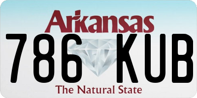 AR license plate 786KUB