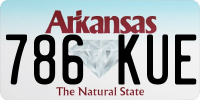 AR license plate 786KUE