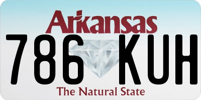 AR license plate 786KUH