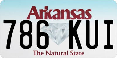 AR license plate 786KUI
