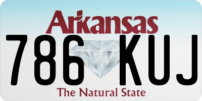 AR license plate 786KUJ