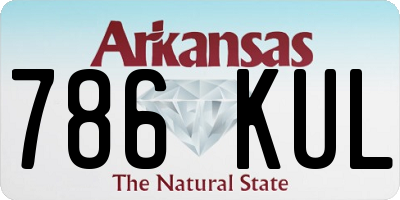 AR license plate 786KUL