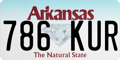 AR license plate 786KUR