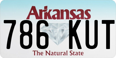 AR license plate 786KUT