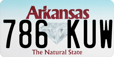 AR license plate 786KUW