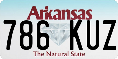 AR license plate 786KUZ