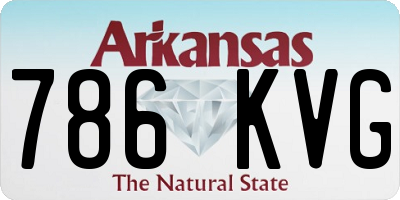 AR license plate 786KVG