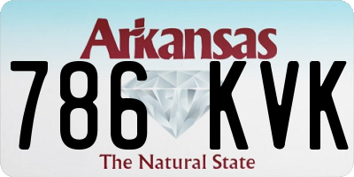 AR license plate 786KVK