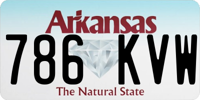 AR license plate 786KVW