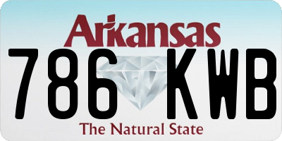 AR license plate 786KWB
