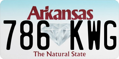 AR license plate 786KWG