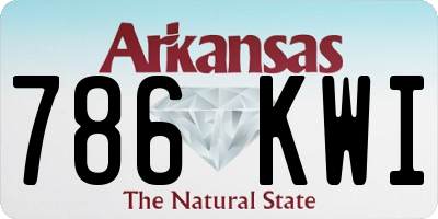 AR license plate 786KWI