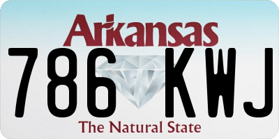 AR license plate 786KWJ