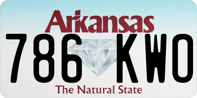 AR license plate 786KWO