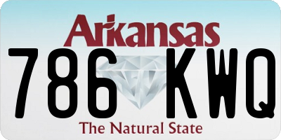 AR license plate 786KWQ