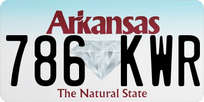 AR license plate 786KWR